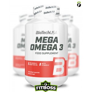 BiotechUSA Mega Omega 3 - 180 kapszula