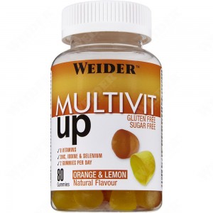 Weider MultiVit Up vitamin készítmény - citrom és narancs - 80 gumitabletta